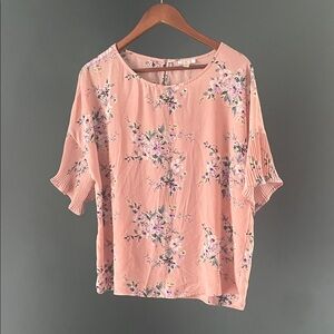 C Blush Floral Women's Blouse
